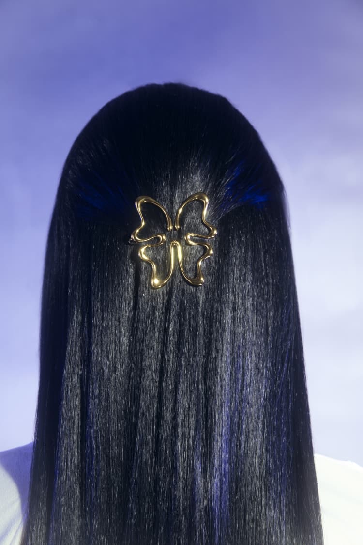 Gold Butterfly Hair Clip