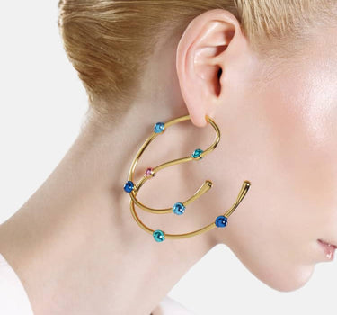 Casa Batlló dangle earrings in gold