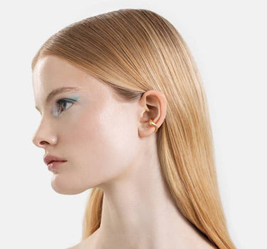 organic hoodie earcuff in gold