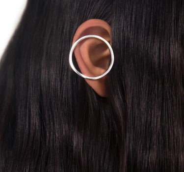 Silver Perfect Circular Ear Cuff