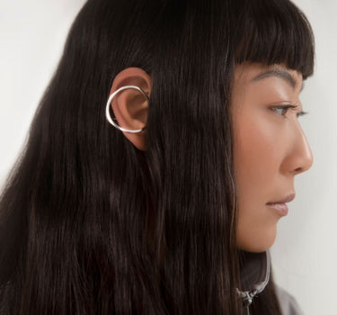Silver Perfect Circular Ear Cuff