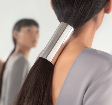 Large Silver Ponytail Cuff