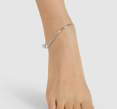 Silver Pearl Ankle Bracelet