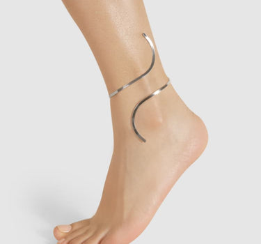 Silver Spiral Anklet