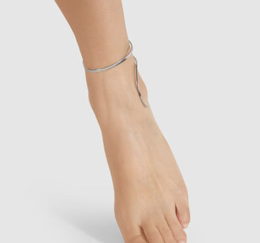 Silver Spiral Anklet