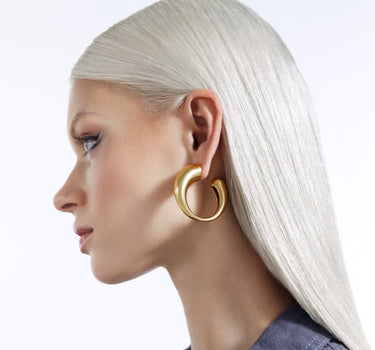 chunky gold hoop earrings