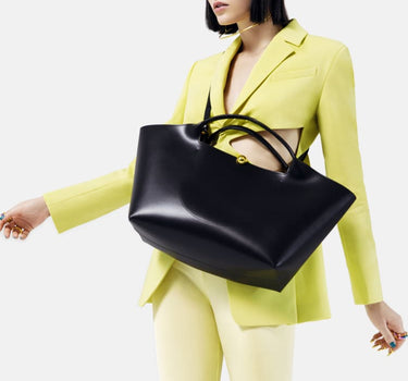 Designer black tote bags