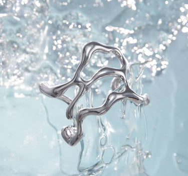 bold asymmetrical silver bangle