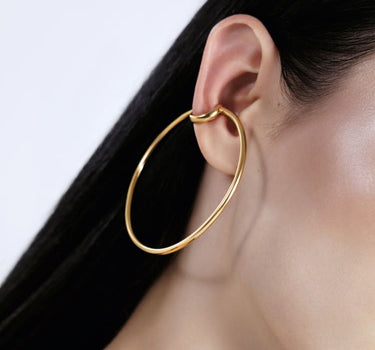 large ear cuff in gold