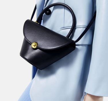 Black flap bag