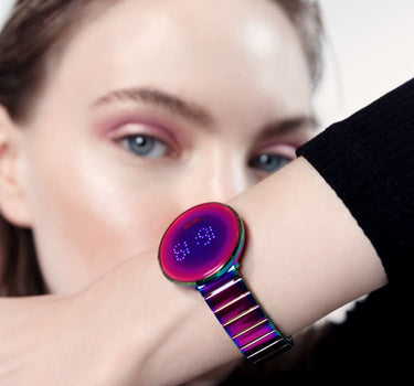 Purple digital watch