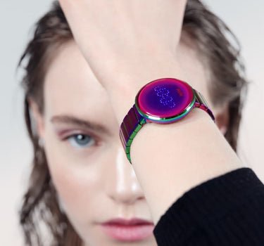 Purple digital watch