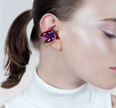 Holographic Thick Ear Cuff