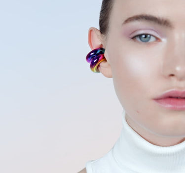 Holographic Thick Ear Cuff