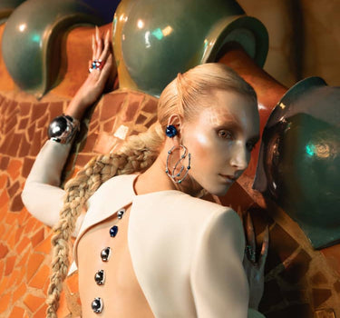Casa Batlló dangle earrings in silver