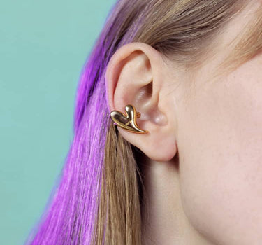 Gold Heart Ear Cuff