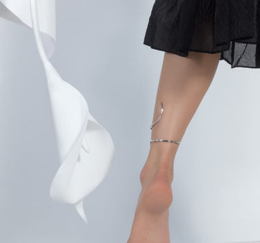 Silver Spiral Ankle Bracelet