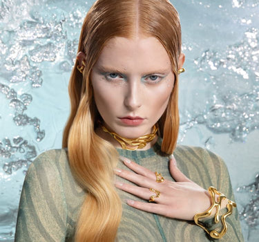 asymmetrical gold ring