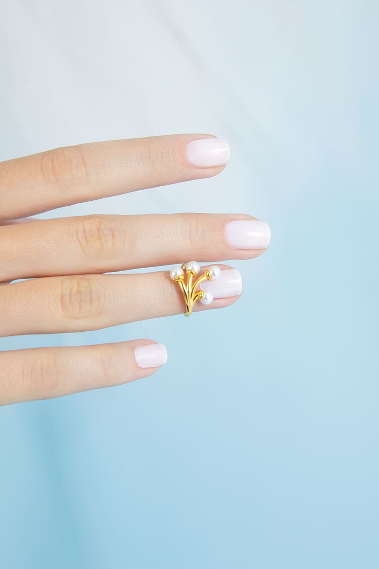 Pearls Nail Ring