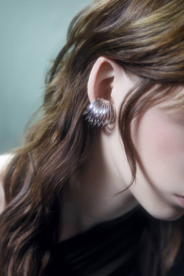 Silver Spiral Earring