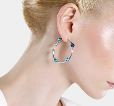Casa Batlló hoop earrings in silver