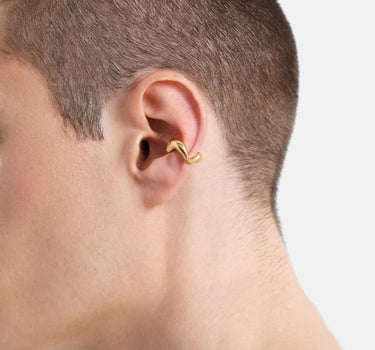 organic hoodie earcuff in gold