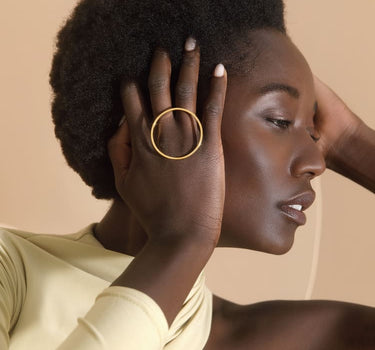 Gold Round Ring