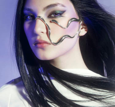 Silver Liquid Face Jewelry