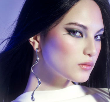 Silver Dangle Liquid Earring