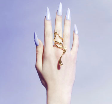Large Gold Liquid Ring