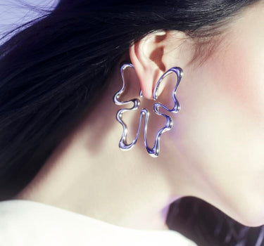 Silver Butterfly Earring