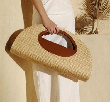 Raffia purse bag