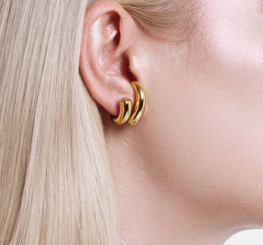 Drop Wrap Earrings - gold