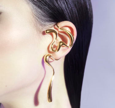 Large Gold Liquid Ear Cuff