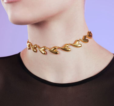 Gold Heart Choker