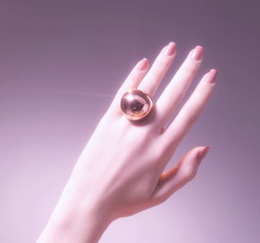Rose Gold Ball Ring