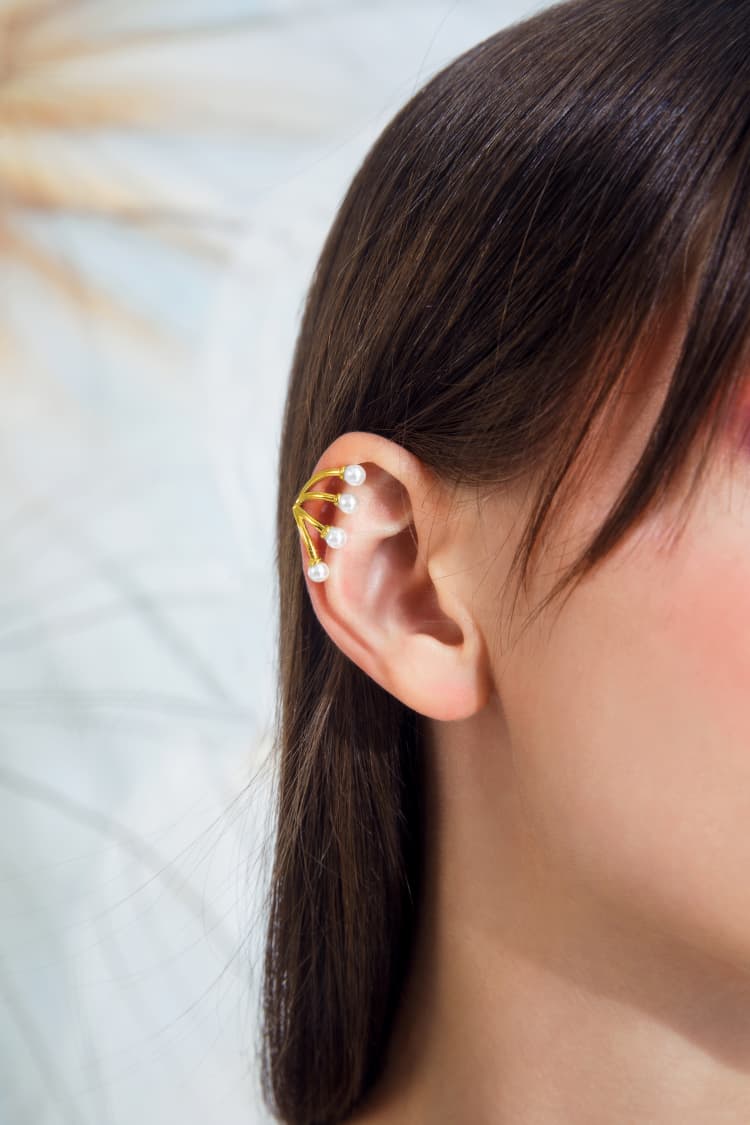 Pearl Tiara Ear Cuff