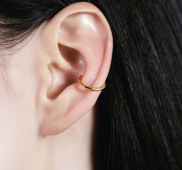 crescent gold ear cuff