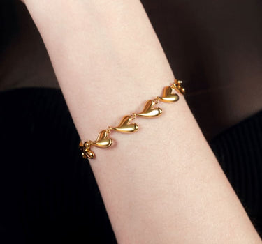 Gold Love Heart Bracelet