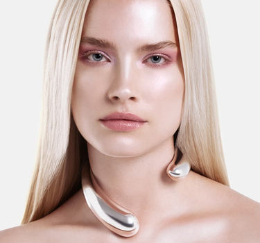 Drops Asymmetrical Necklace - silver