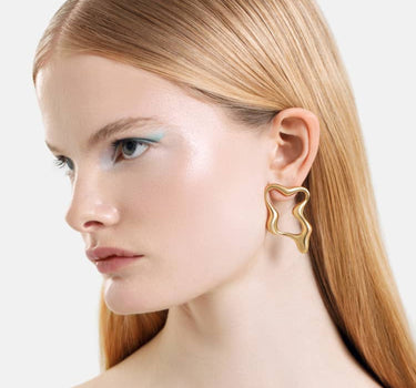 organic gold hoop earrings