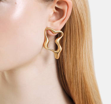 organic gold hoop earrings