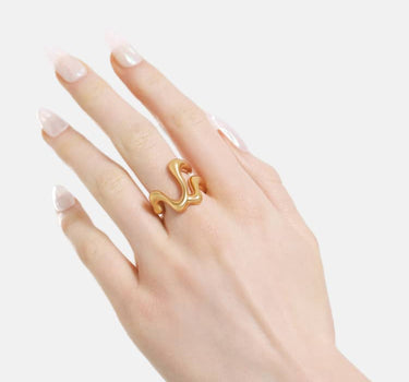 sculptural gold ring