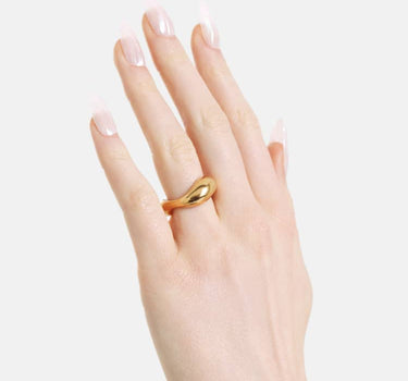 puffed gold ring