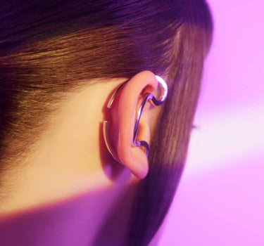 silver snake ear-cuff