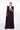 Cape with Sculptural Shoulders - Burgundy