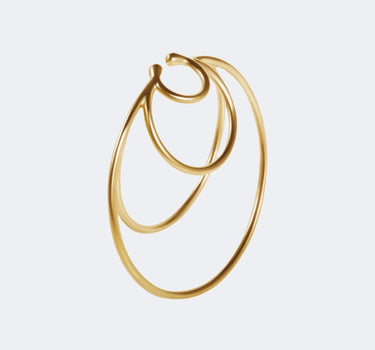 coils hoop ear cuff in gold