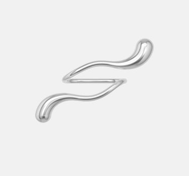 Double-Finger Drop Ring - silver