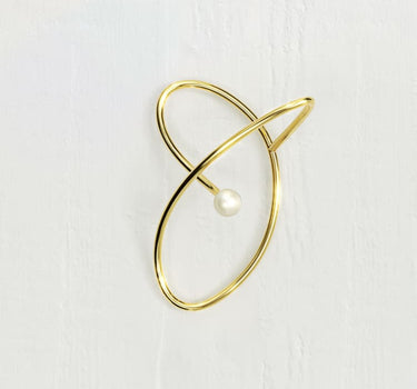 Gold Pearl Ear Cuff