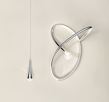Silver Pearl Ear Cuff with Chain